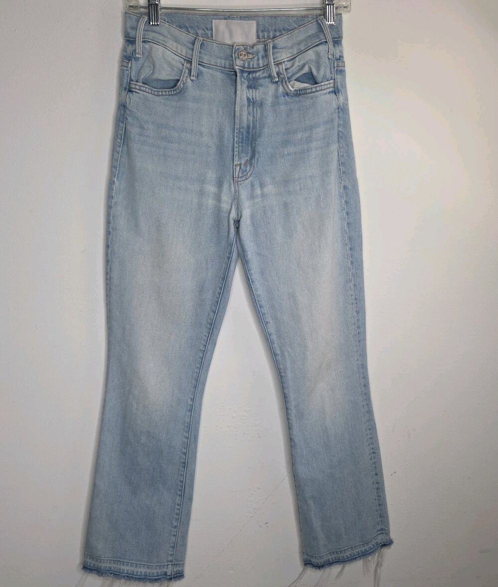 Mother The Hustler Ankle Jeans I Confess Light Blue High Rise 26